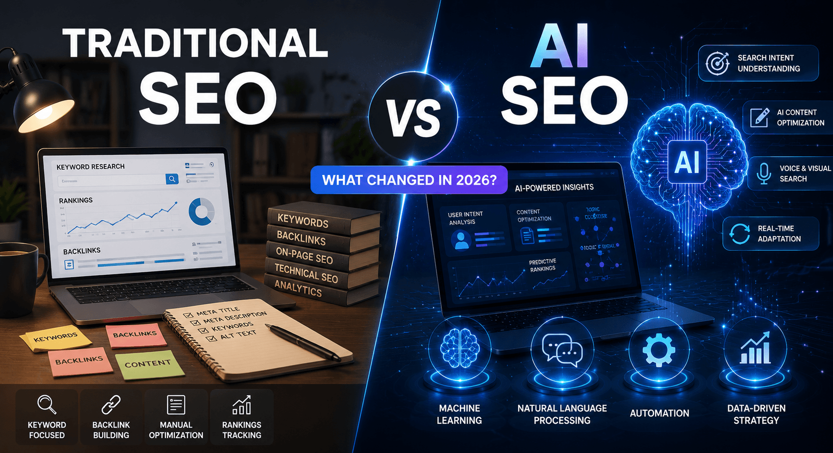 Traditional SEO vs AI SEO, What Changed in 2026?
